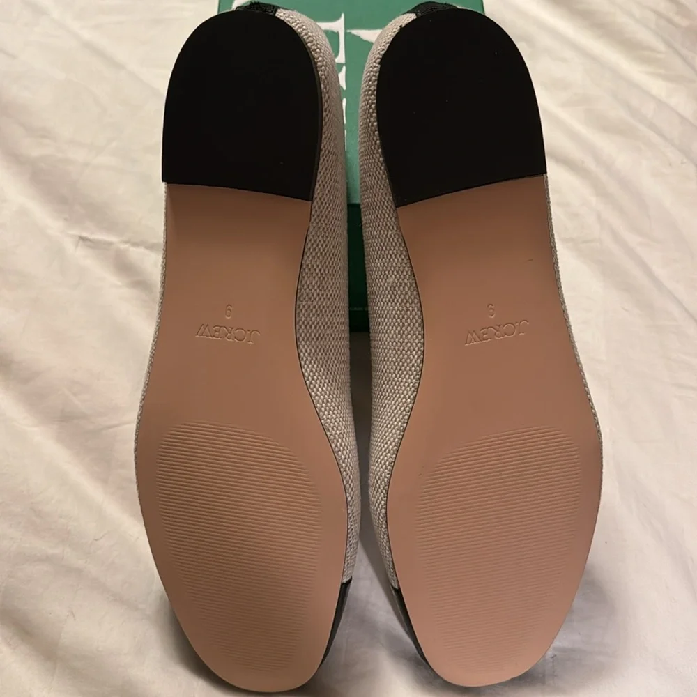 J.Crew Zoe cap toe ballet flats in Spanish canvas BX922